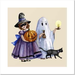 Halloween ghost & princess Posters and Art